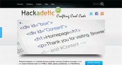 Desktop Screenshot of hackadelic.com