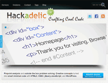 Tablet Screenshot of hackadelic.com